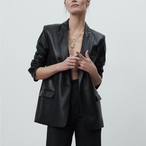 Zara Leather Blazer
